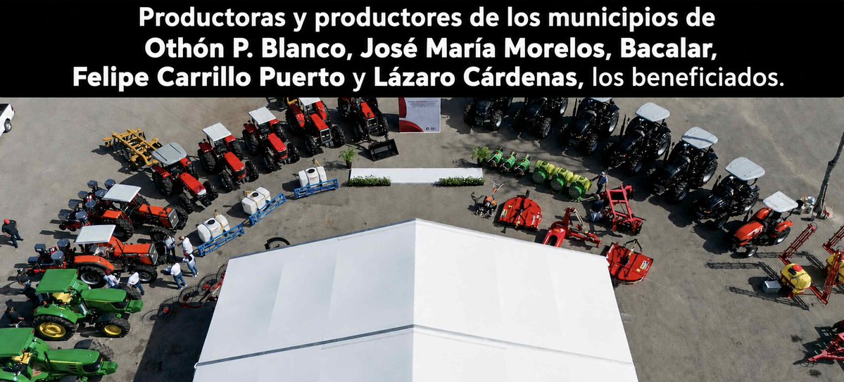 contexto_qroo's tweet photo. Con una inversión entre el @GobQuintanaRooa, a través de SEDARPE y productores, 73 trabajadores del campo de 5 municipios obtuvieron tractores, sembradoras, drones y otros implementos para modernizar las actividades agrícolas, elevar la productividad y mejorar sus ingresos. https://t.co/yDyHtXUX49