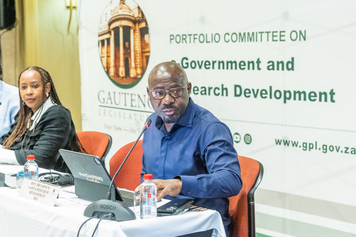 GautengeGov's tweet photo. The Gauteng Department of e-Government, led by MEC Bonginkosi Dhlamini and its management, tabled its First Quarter Performance Report before the Portfolio Committee on e-Government, led by Chairperson Mbali Hlophe. #Oversight #ServiceDelivery https://t.co/ChyKDbsqsW