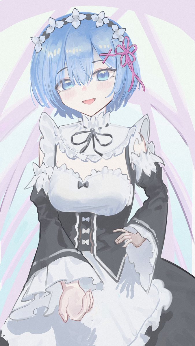 Orcalikesfish's tweet photo. Stand up!!! My girl is back now 
#Rem #Rezero #リゼロ #レム https://t.co/DhkjrB5GkP