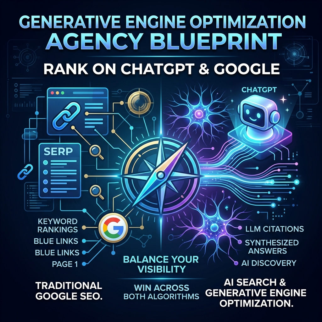 aisearchagency's tweet photo. Search has split into 2 worlds: Google blue links vs AI-driven answers on ChatGPT

If you're only optimizing for keywords, you're missing half the equation.

(GEO) gets your brand cited, recommended, and placed first by AI models.

Link in the comments. 👇

#GEO #AISearch #SEO https://t.co/dq18dZSwsv