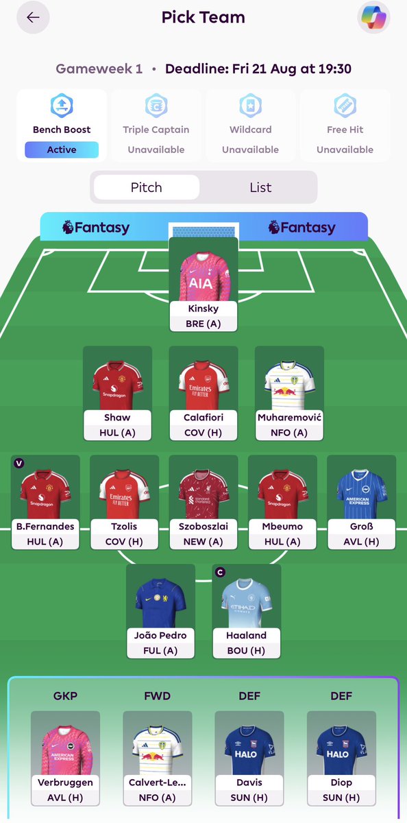FPLVattnas's tweet photo. Thoughts before GW1? https://t.co/iNaJ5GXChM