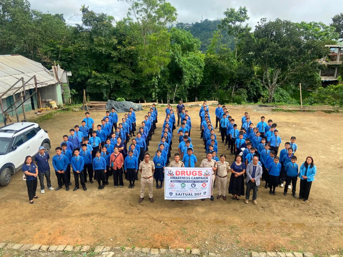 mizorampolice's tweet photo. Today, Drugs and Cyber Crime Awareness campaign programme was conducted at Graceland Adventist School, Keifang, Saitual District by Saitual District Police wherein a total of 112 students and teachers attended the programme. https://t.co/DEtYJmlbLY
