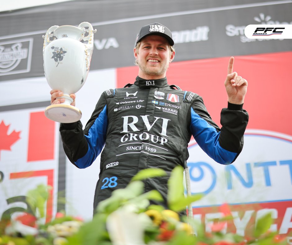 PFCbrakes's tweet photo. Congratulations to Marcus Ericsson on winning the Markham GP! PFC Brakes is proud to be the official brake supplier of the INDYCAR SERIES.
#NTT #INDYCAR #MarkhamGP https://t.co/4a1uRjkKxx