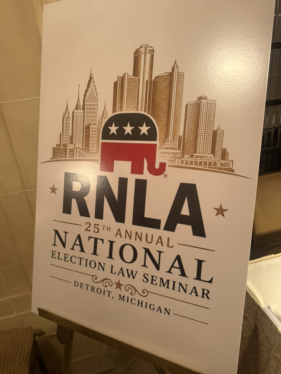 GJasonThompson's tweet photo. Last weekend I was honored to lead the panel on Election Integrity at the Republican National Lawyers Association 25th Annual National Election Law Seminar in Detroit. I was joined by RNC EI Director Brooke Renny, RNC Advisor Brian Swensen, and RNLA Chief of Staff Anna Dean - wonderful people, dedicated to our country and honest elections. The RNC has a robust nationwide EI program and we are beyond grateful to the RNLA for its tireless work to ensure election security around the United States. @TheRepLawyer