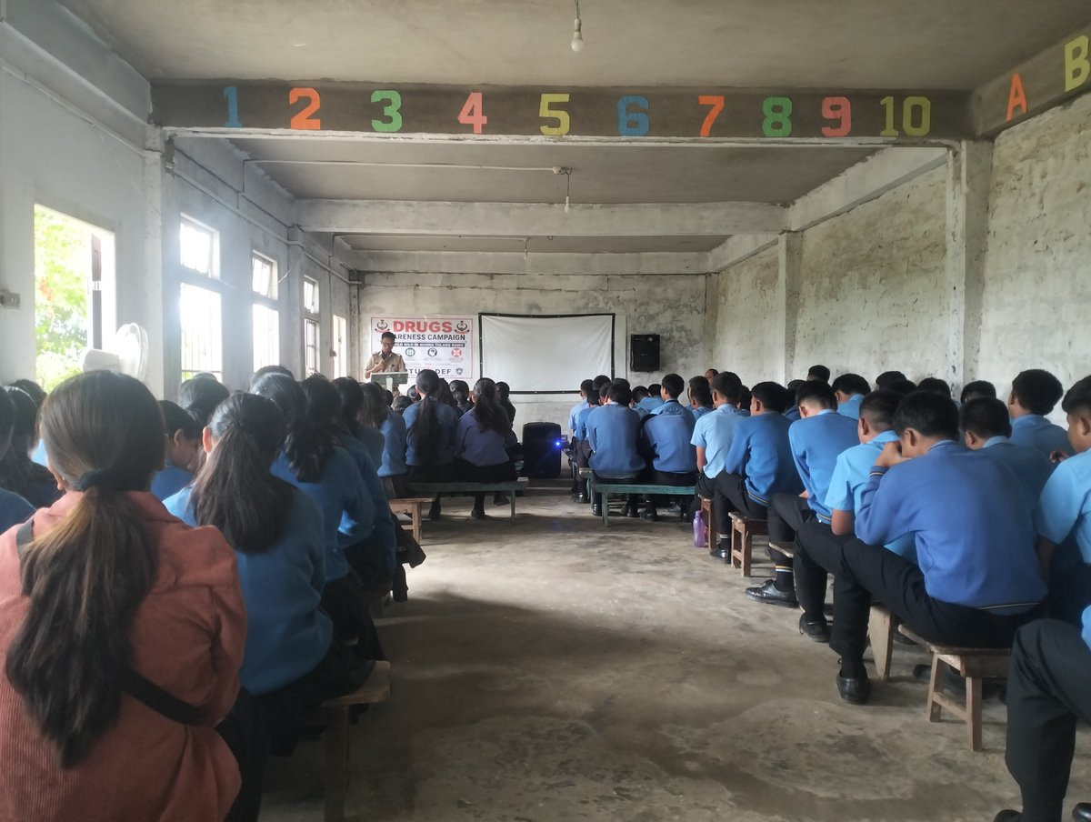 mizorampolice's tweet photo. Today, Drugs and Cyber Crime Awareness campaign programme was conducted at Graceland Adventist School, Keifang, Saitual District by Saitual District Police wherein a total of 112 students and teachers attended the programme. https://t.co/DEtYJmlbLY