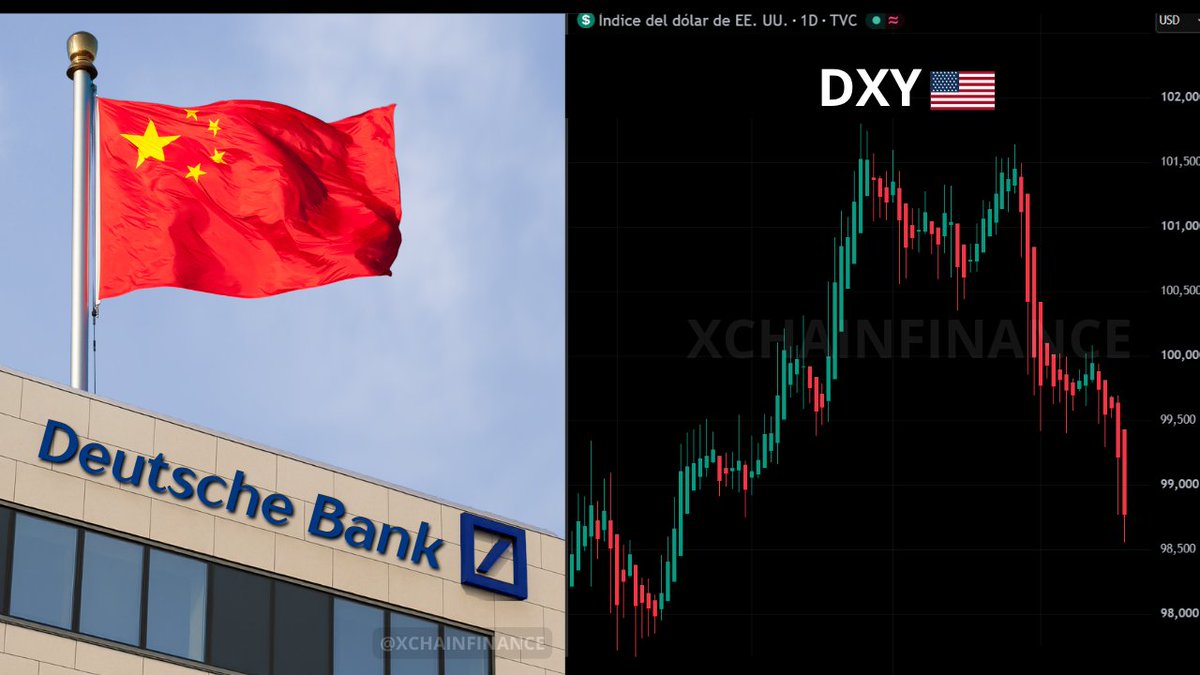 xchainfinance's tweet photo. El Deutsche Bank es ahora el primer banco en Europa autorizado para liquidar pagos en Yuanes, ya que durante años solo los bancos de Pekín controlaban la liquidación, ahora las empresas europeas pueden transferir dinero con China sin pasar por intermediarios en dólares.
$SPY https://t.co/jV6fQVfXGt