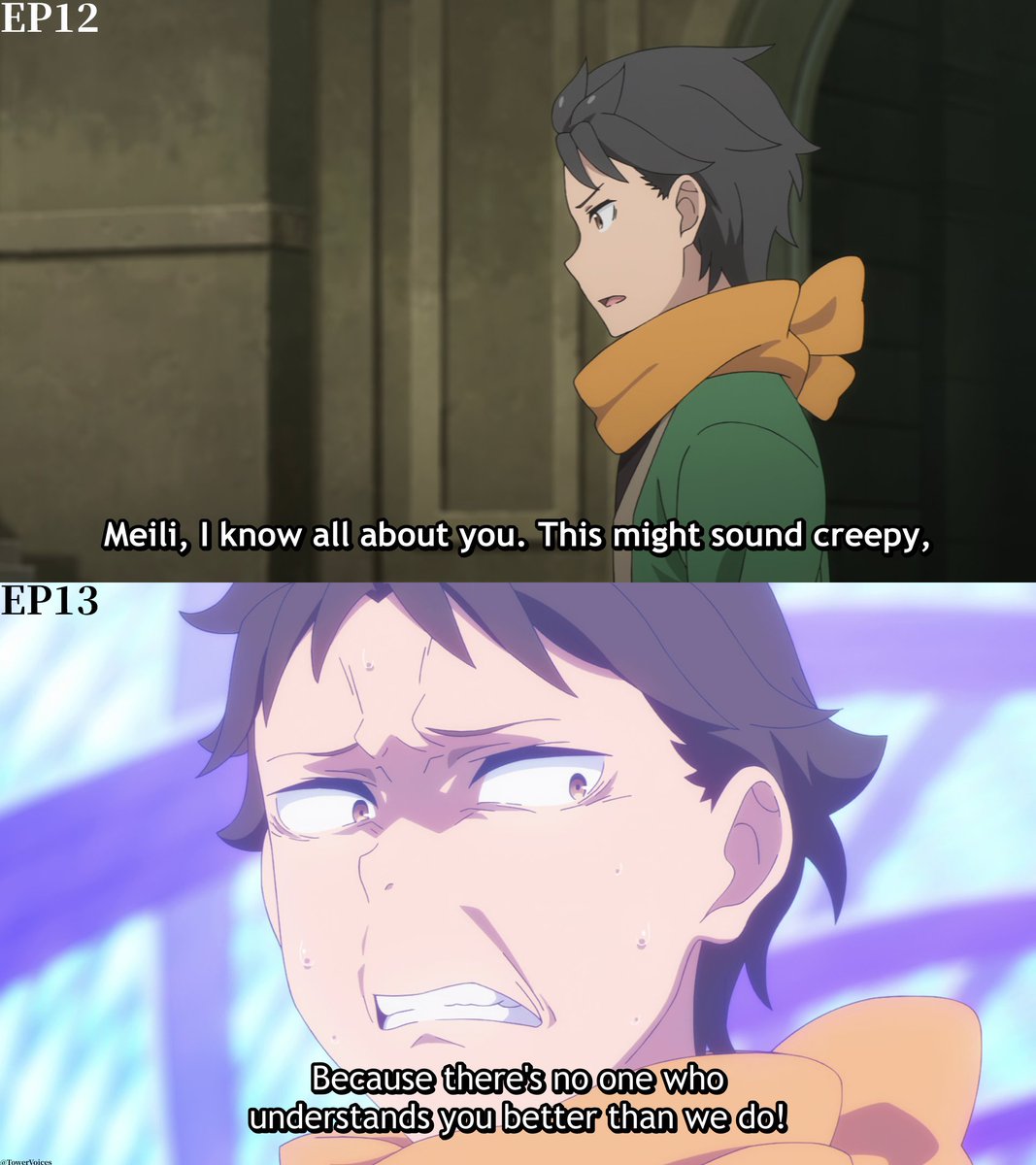 TowerVoices's tweet photo. Subaru trying to understand Meili by reading her book, only to get hit with the same exact mind games by Rui 😭

Tappei cooked way too hard with these parallels https://t.co/SQl0DRbvJn