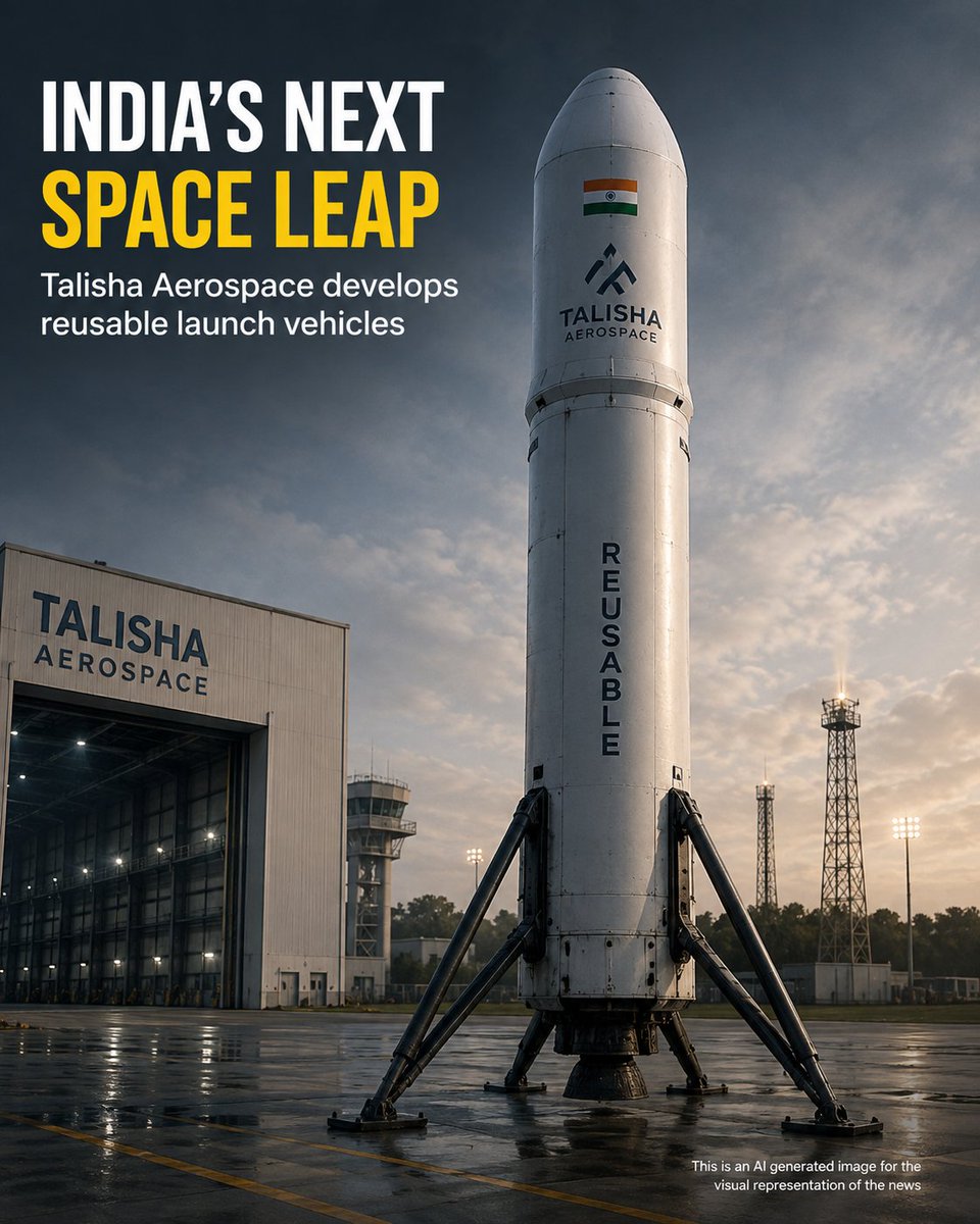 IndianDefenceT's tweet photo. Durgapur-based Talisha Aerospace is working on the development of reusable launch vehicles, aiming to advance India’s capabilities in next-generation space transportation.
#TalishaAerospace #ReusableLaunchVehicle #IndianSpaceIndustry #SpaceTech #MakeInIndia https://t.co/1SDRxIZCCF