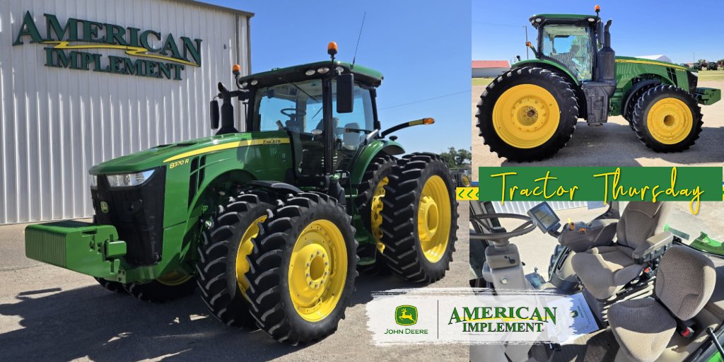 AmericanImp's tweet photo. ๐#TractorThursday Feature ๐บ๐ธ
WOW! - check out this 2018 John Deere 8370R Tractor
$228,000 |โฌ๏ธ LOW 2.9% APR for 24/36 Mos eligible๐โจ
๐: https://t.co/0kIP0O55F3
LARGEST INVENTORY โ in stock & ready!
#8370R #johndeere8370R #johndeereusedequipment #tractor #usedtractor https://t.co/Pi52oc7P0L
