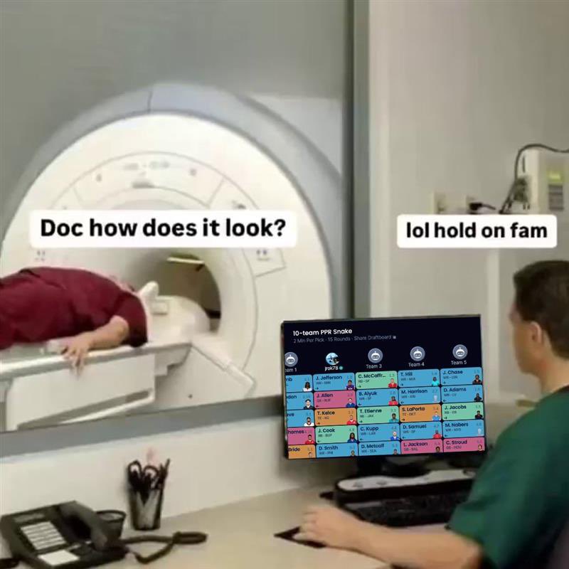 BetMGM's tweet photo. When your league could only draft during work hours https://t.co/fKkhPia4NC