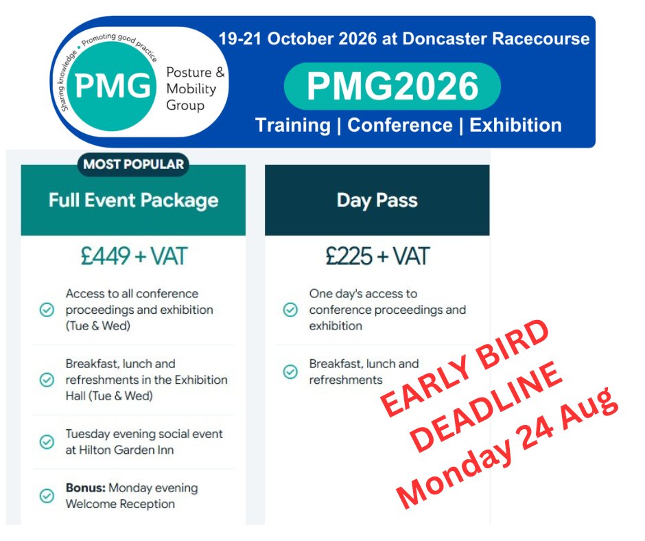 PostureMob's tweet photo. Don't miss out on the #PMG2026 Early Bird Rates! Book today.  Standard rates apply from 25 August 2026.
https://t.co/xKiSOatIy3

#posture #mobility #physiotherapy #occupationaltherapy https://t.co/tNci9VJnMj