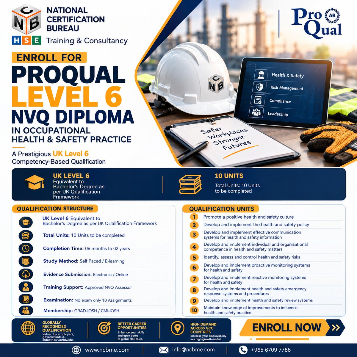 hse_ncb's tweet photo. Advance Your HSE Career with ProQual Level 6 NVQ Diploma at NCB
#ProQual #ProQualLevel6 #NVQLevel6 #NVQDiploma #OccupationalHealthAndSafety #HealthAndSafety #HSE #HSETraining #HSEProfessional #SafetyProfessional #SafetyManagement #RiskManagement #WorkplaceSafety https://t.co/Ut4N3UlG11