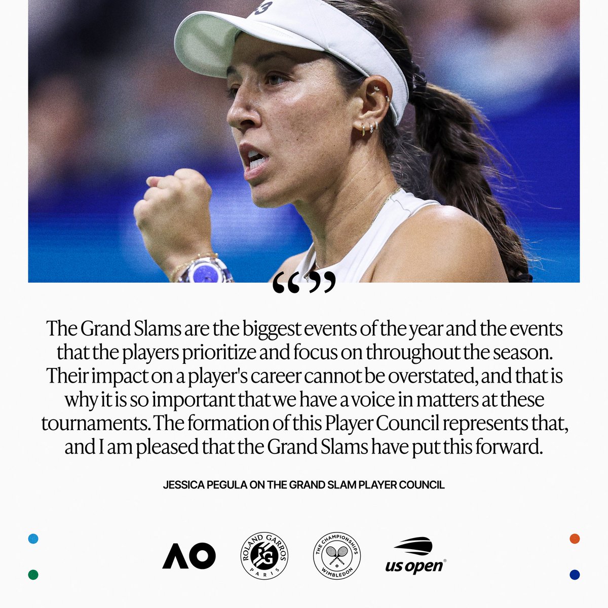 Wimbledon's tweet photo. Introducing the Grand Slam Player Advisory Council, launching after the 2026 US Open. 

The Council will provide a new platform for players and the Grand Slams to work together to shape the future of the tournaments and advance our shared goal of greater player support.

Find out more: https://t.co/FQUTT6wI2y