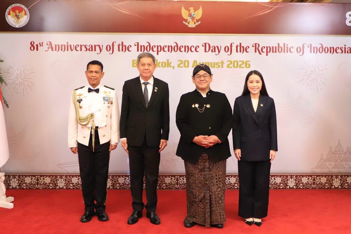 TidaYingcharoen's tweet photo. ร่วมงานวันชาติสาธารณรัฐอินโดนีเซีย ครบรอบ 81 ปีค่ะ 🇮🇩🇹🇭 https://t.co/ebQwIQ9dby