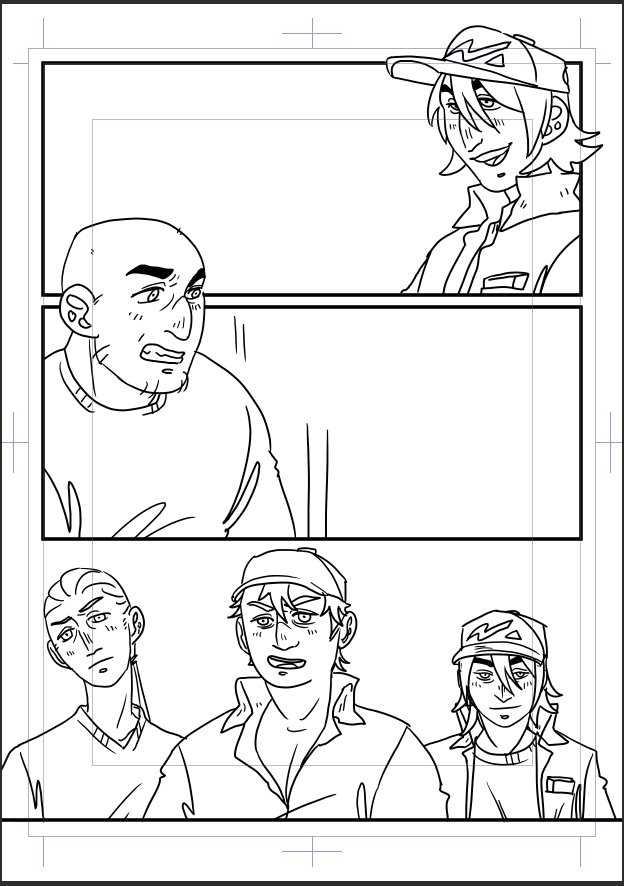 GlaringApollo's tweet photo. Me taking a chisel and hammer to my panels bc I love when things break out of them.

#wip #webcomic #indiecomic https://t.co/T7edBq1yqv