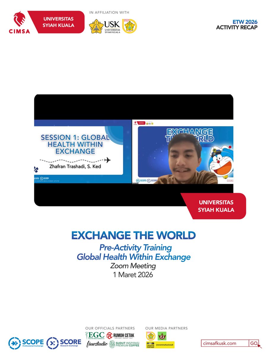 cimsafkusk's tweet photo. ✈️ [POST-EVENT: EXCHANGE THE WORLD] 🗺️

Greetings, CIMSA! ✨

What a day of global dreams, shared stories, and bold first steps 🌏🤍
With Exchange The World guiding every moment, our journey has come to a close, leaving behind new perspectives, growing courage, https://t.co/i6d5TRjJ61
