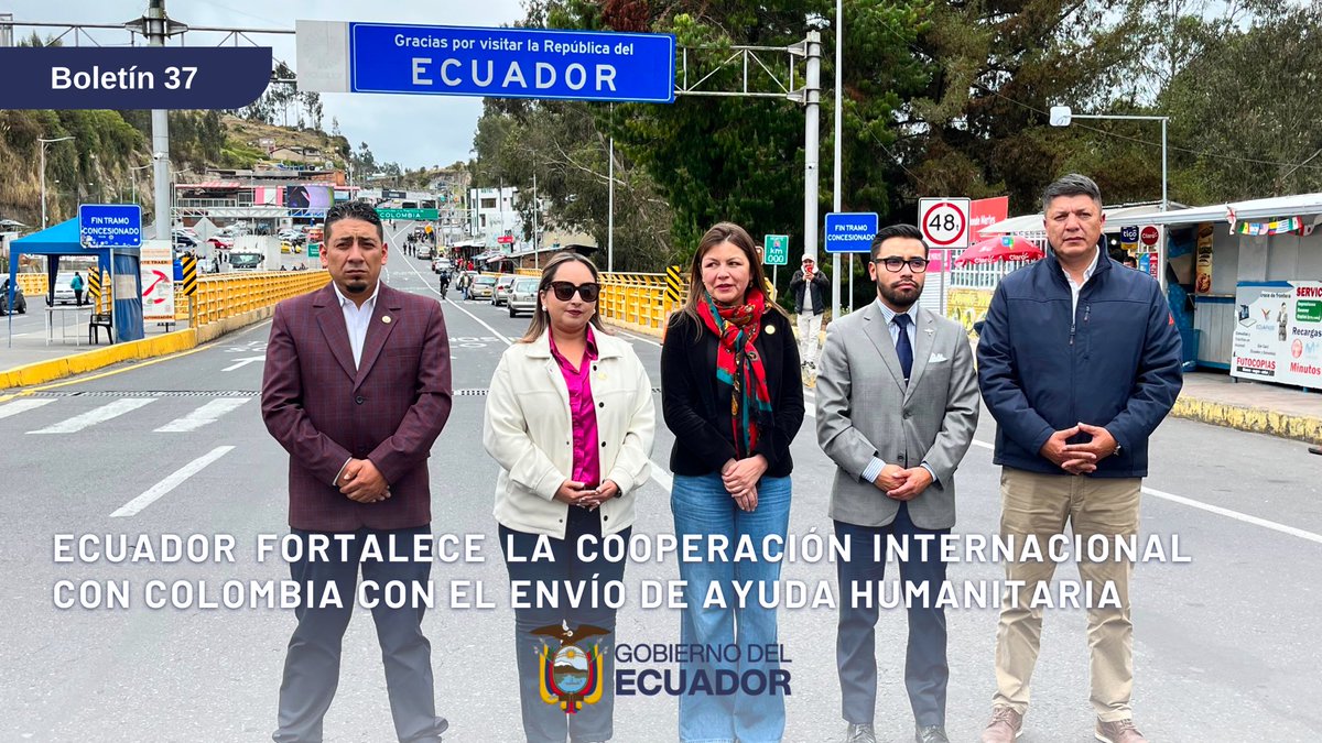 Riesgos_Ec's tweet photo. 🇪🇨🫱🏼‍🫲🏻🇨🇴 Ecuador envía ayuda humanitaria a Colombia y fortalece la cooperación internacional.

📌 Boletín 037 | https://t.co/3NzrNvR711

#ElGobiernoDelEcuador https://t.co/d5Lbrt9dWM