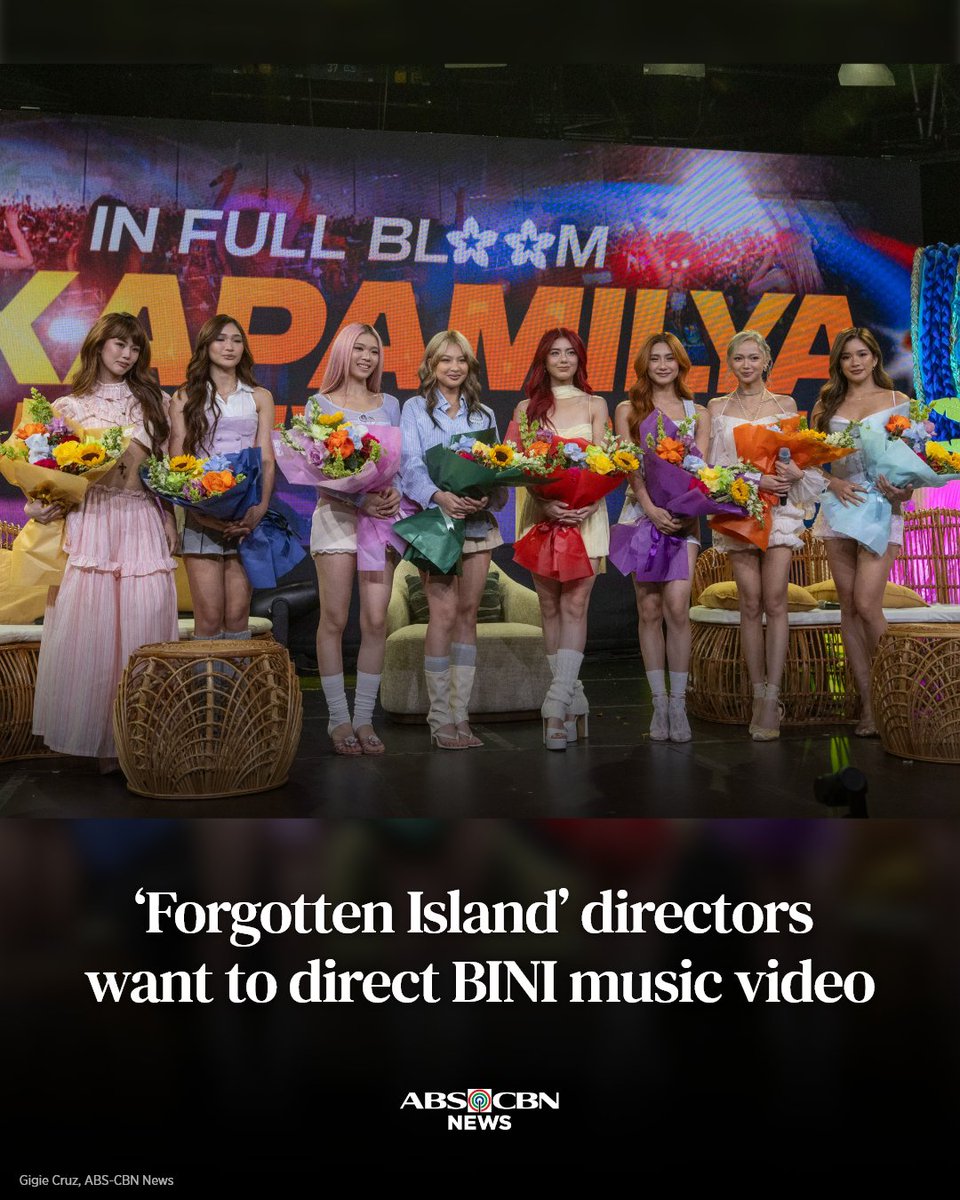 ABSCBNNews's tweet photo. Januel Mercado and Joel Crawford, the directors of "Forgotten Island," said they are open to directing a BINI music video and hope that Blooms will "make it happen." 

READ: https://t.co/leBDZ9eyKM https://t.co/MhYA1gqUGI