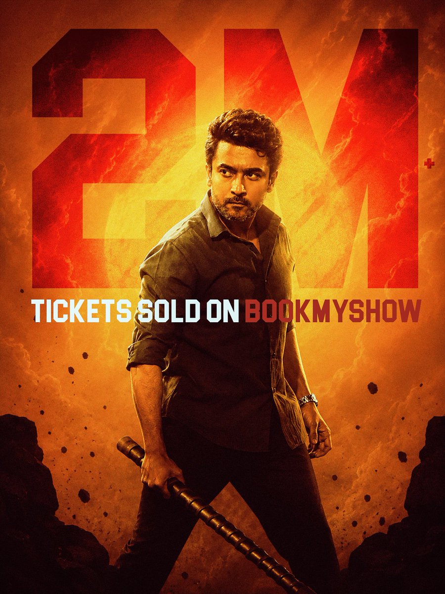 SuriyaFansClub's tweet photo. 2M+ tickets on Book My Show 🔥

#VishwanathAndSons is the 10th tamil movie to sell 2M tickets.

King is back and ruling the game! 😎 https://t.co/mSSMtIvrN1