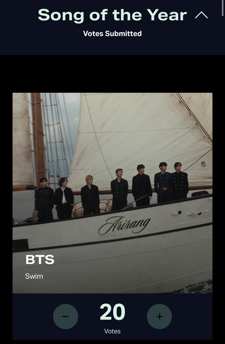 btschartsxdaily's tweet photo. 🚨 ARMYs! Did you vote for #BTS today!? 
Post an screenshot of your voting proof in the replies NOW 👇

https://t.co/pIEqTH0lse
#VoteforBTSxVMAs https://t.co/B0qkCfWZbu