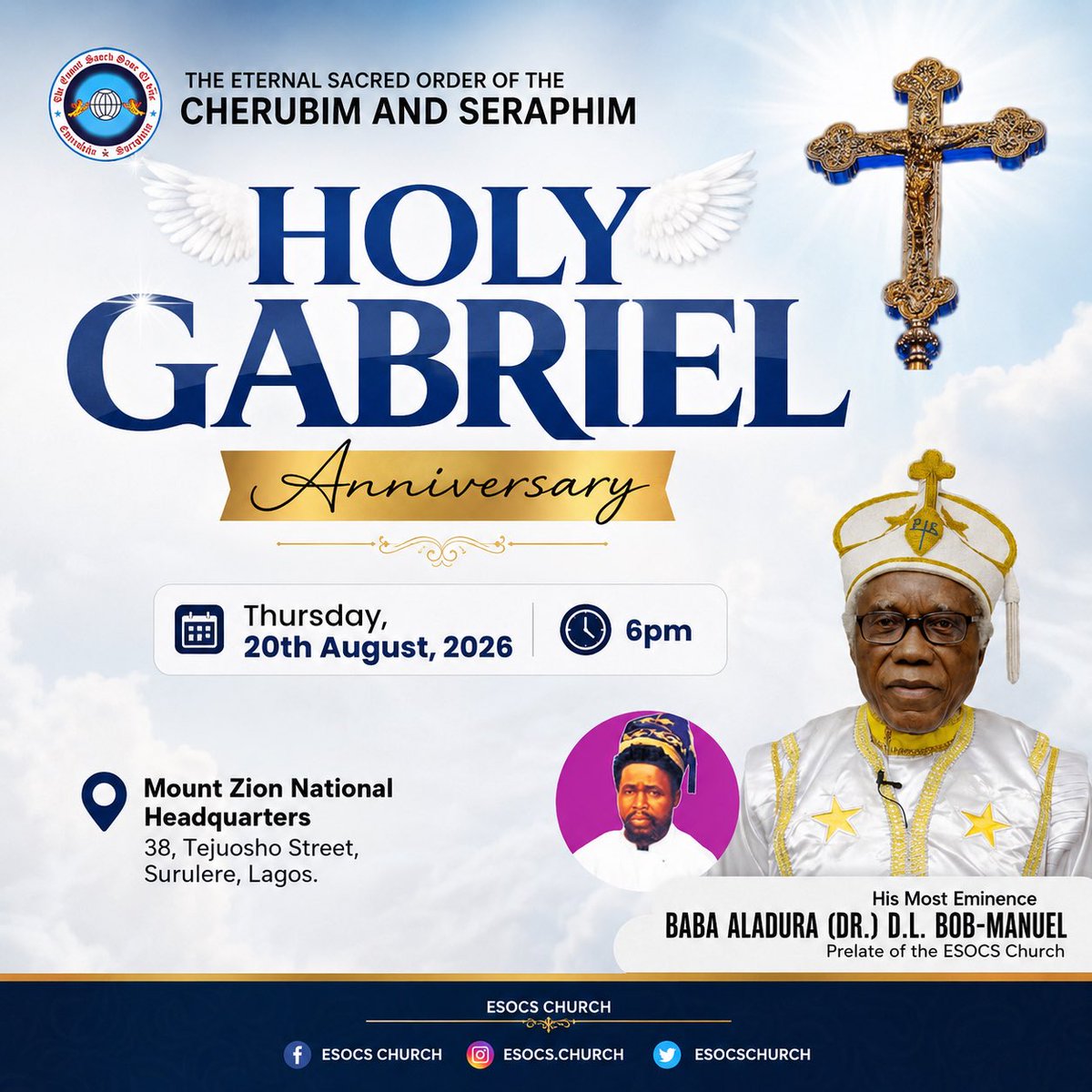 esocschurch's tweet photo. HAPPY HOLY GABRIEL ANNIVERSARY 🙏❤️
#esocs #gabrielanniversary #Thursdayspecial https://t.co/LkJwFQ7VVF