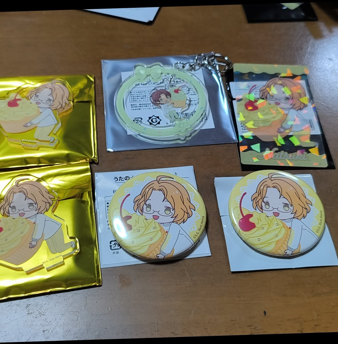 manann_bad's tweet photo. うたプリBGSマルイBE MY CUPCAKE ちびキャラ

【譲】
アクスタ・缶バッジ・クリアカード
▶那月
アクキー▶︎セシル

【求】
同種 じゃなくても可
アクスタ▶嶺二、蘭丸
缶バッジ▶蘭丸
アクリルキーホルダー▶嶺二、蘭丸

郵送または、予定が合えば名古屋駅近辺でのお手渡し可
よろしくお願い致します https://t.co/TaXOZkrh38