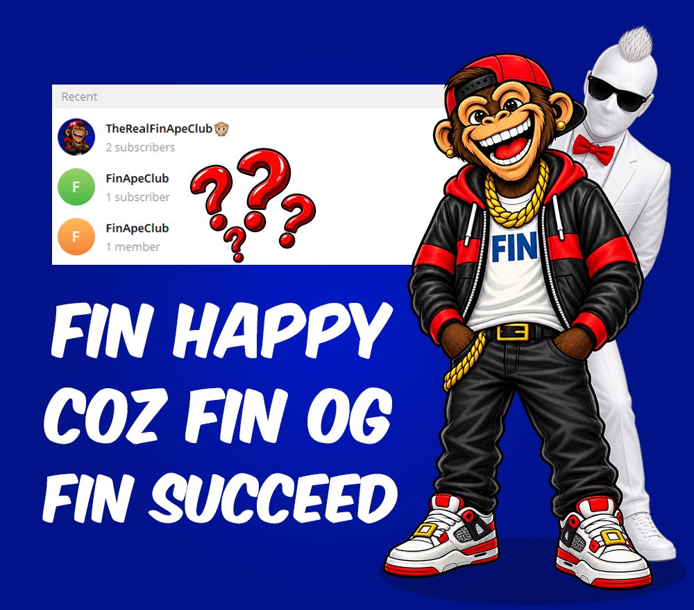 RealFinApeClub's tweet photo. Fin just made his TG group and already copied in minutes. https://t.co/nKPuuCwsRu
Please be aware!
- They WILL copy TG
- Maybe they WILL copy X
- They WILL copy the $FIN and rug

What they won't be able to do though, is copy the vibes #FIN brings coz we legally own the rights. https://t.co/2HmZYqwM3Y