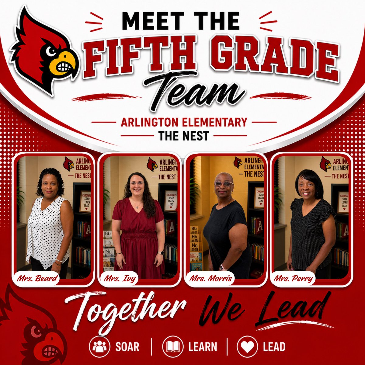 ArlingtonJmcss's tweet photo. ALL THIS WEEK🌟 Watch this space &amp; #MeetTheNest!!  DAY 4: 3rd,4th &amp; 5th grade teams - sparking curiosity, building confidence to shape tomorrow’s leaders. ❤️ AMAZING teams making The Nest such a special place to learn, grow &amp; soar! ❤️#TeamArlington @DrShemon @JMCSchools #BestInTN https://t.co/qThJ9vn7iL