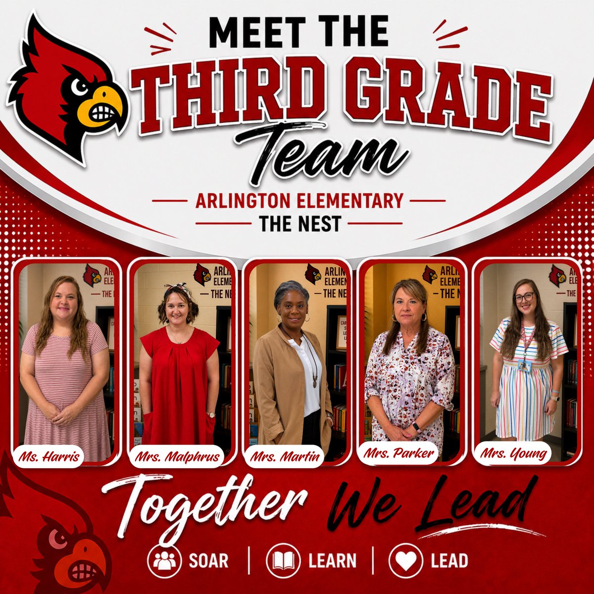 ArlingtonJmcss's tweet photo. ALL THIS WEEK🌟 Watch this space &amp; #MeetTheNest!!  DAY 4: 3rd,4th &amp; 5th grade teams - sparking curiosity, building confidence to shape tomorrow’s leaders. ❤️ AMAZING teams making The Nest such a special place to learn, grow &amp; soar! ❤️#TeamArlington @DrShemon @JMCSchools #BestInTN https://t.co/qThJ9vn7iL