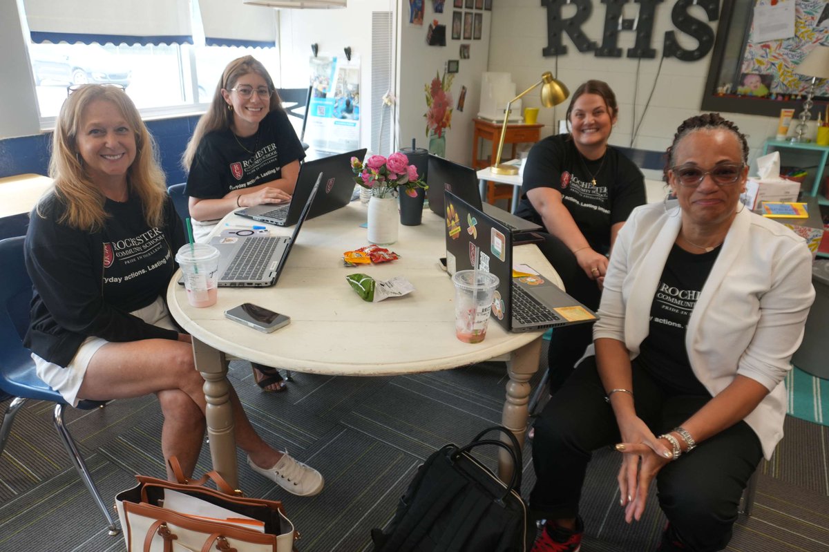 rochcommschools's tweet photo. Professional development and collaboration to start the school year. #RCSpride https://t.co/qqKhWD4zj1