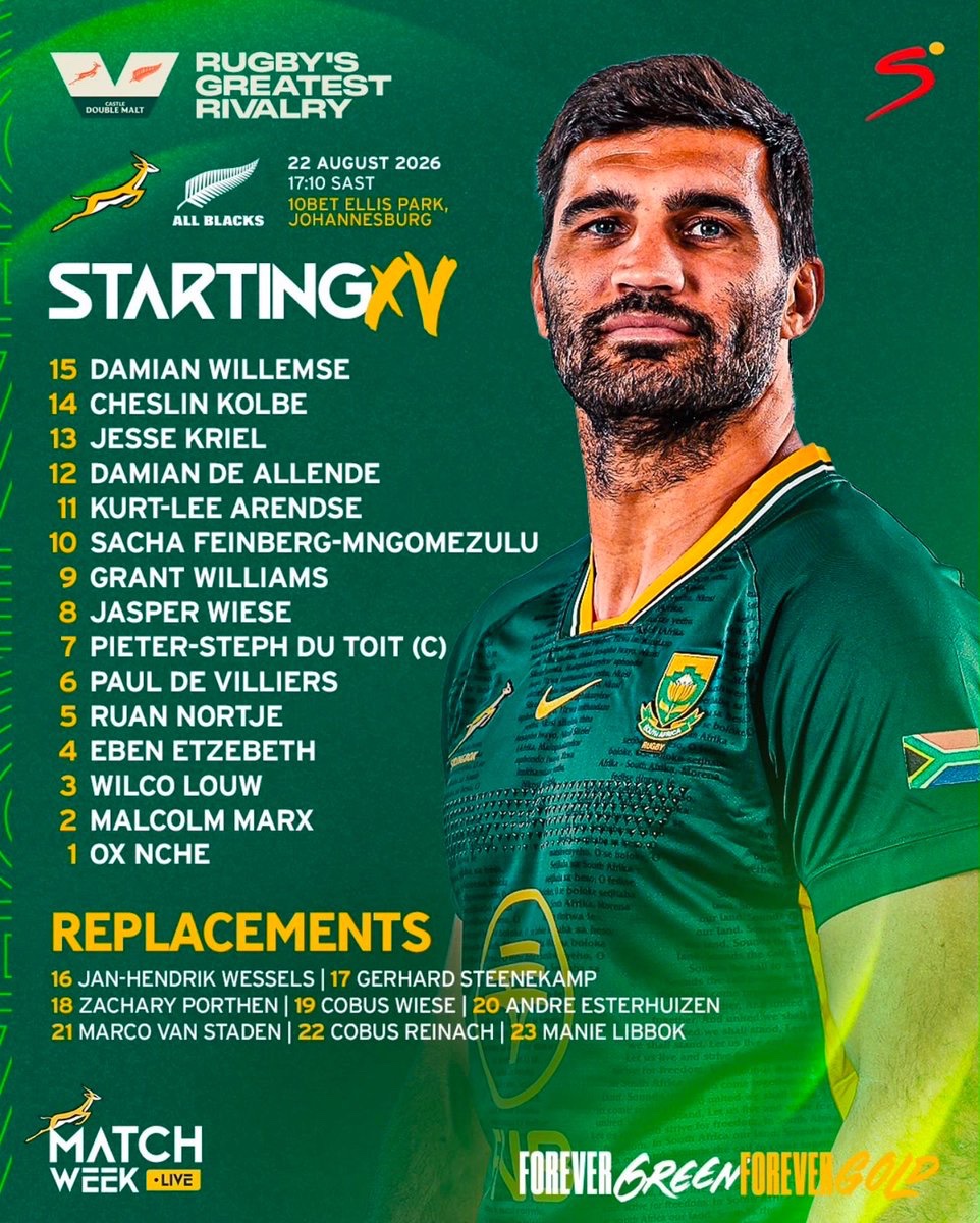 ujfm's tweet photo. WIN Springboks TICKETS WITH FNB × UJFM!

The Springboks are in action this weekend, and thanks to FNB, UJFM is giving you the chance to experience the action LIVE!
Want to win a DOUBLE TICKET? 

Send us a voice note on the UJFM WhatsApp line 063 641 8068 and tell us;
🏉Who are your two favourite Springbok players and why?
💚What do you love about FNB?

If your voice note makes the cut, we’ll invite you to go head-to-head LIVE on UJFM in our on-air battle.
Win the battle and the double ticket is yours!

Tickets are limited, so get your voice note in and keep listening to UJFM throughout Friday, 21 August.

FNB × UJFM - bringing you closer to the action.

@FNBSA @Springboks 
#ujfm #springboks
