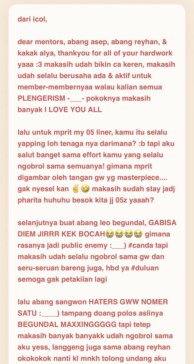 mentorasep's tweet photo. 1. Buat mentors, Pharita, Leo, Sangwon
2. Riwoo, Jay, Haruto, Sungchan
3. Riwoo orang Garut, aku liat dia makan dodol
4. MuseALD1, Leesol, Sungchan, Yuya https://t.co/pfgYXMTnGm