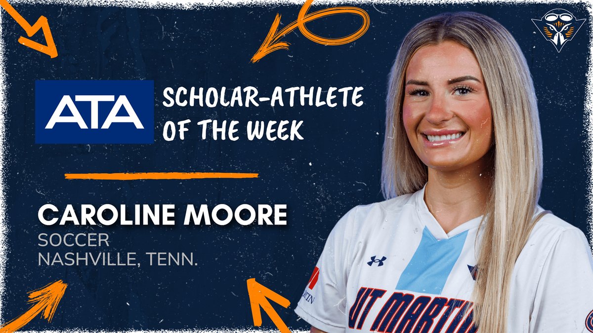 utmsports's tweet photo. Congratulations to the ATA Scholar-Athlete of the Week: Caroline Moore from @UTMartinSoccer!

#MartinMade https://t.co/tfEGujf1IS