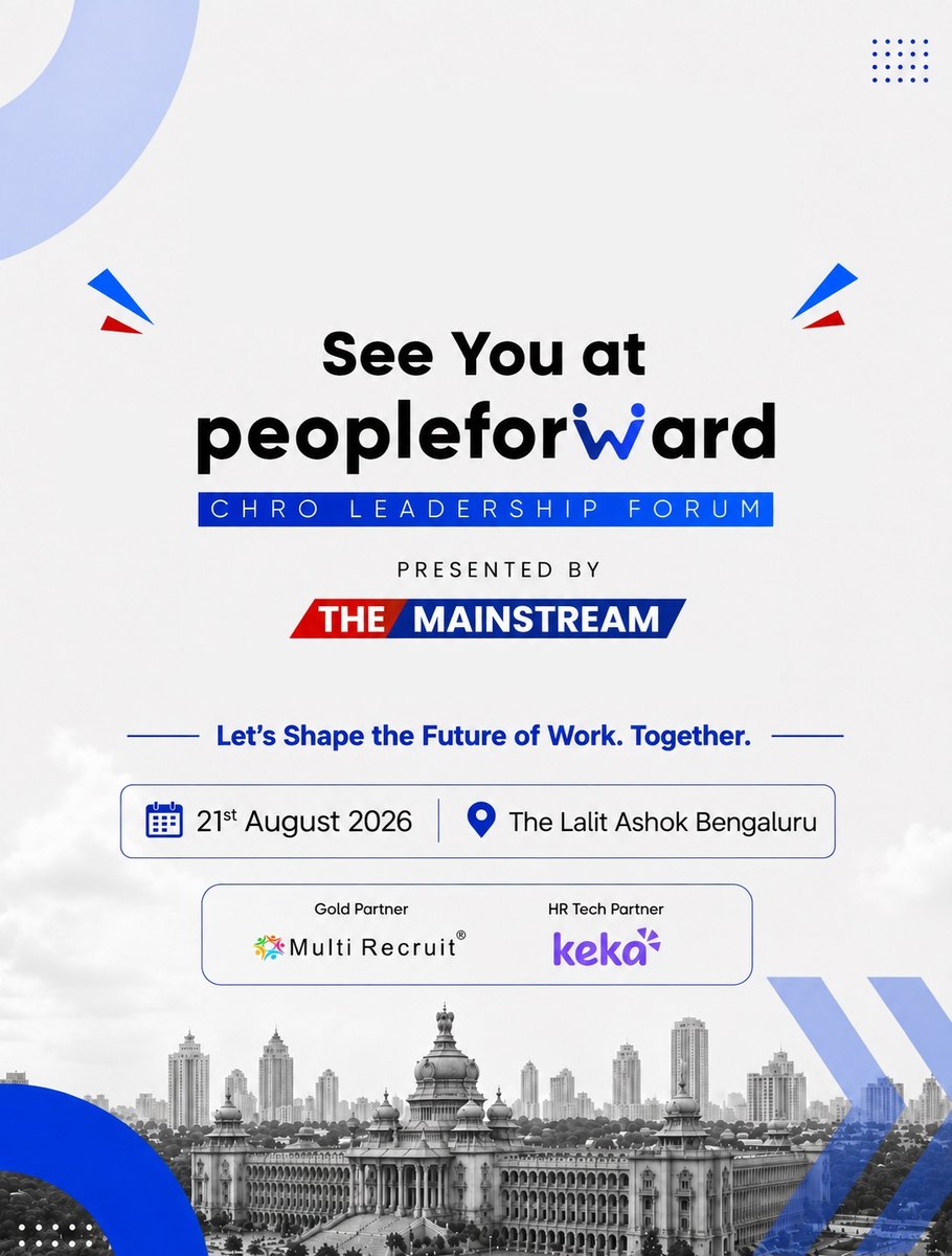 MultiRecruit's tweet photo. Proud to be the Gold Partner for #PeopleForward2026, bringing together India’s leading HR leaders to discuss talent, leadership, workforce transformation, and the future of work.

Looking forward to insightful conversations in Bengaluru tomorrow.

#MultiRecruit #HRleadership https://t.co/7oYpkvZiTy