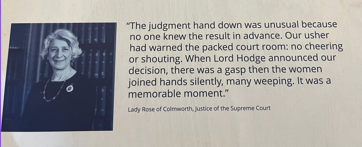 MForstater's tweet photo. New exhibition @UKSupremeCourt The Law and Us 

Featuring @ForWomenScot 💜💜💜

https://t.co/evkZ8H18H6 https://t.co/4TSvniha3T