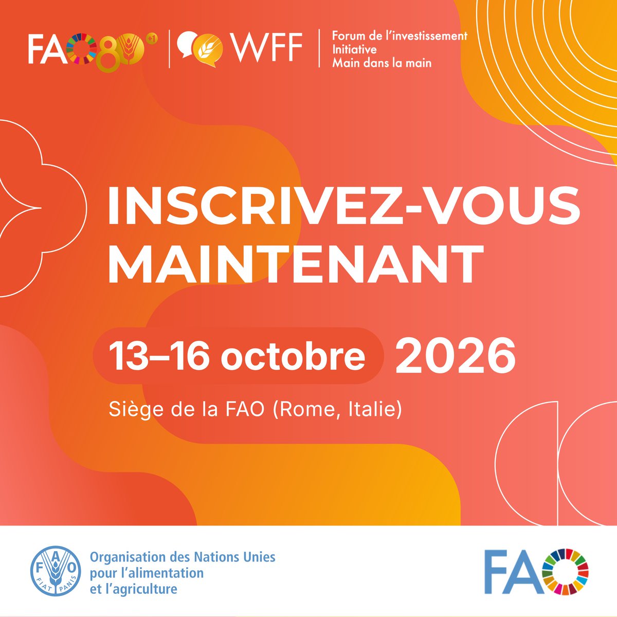FAOHaiti's tweet photo. Le Forum de l’investissement de l’Initiative #MainDansLaMain de la @FAO transforme les priorités agroalimentaires des pays en possibilités d’investissement. Rejoignez-nous en présentiel ou en ligne du 13 au 16 octobre. Inscrivez-vous ! https://t.co/YWqoUTc1in https://t.co/sZtUHrVWtW