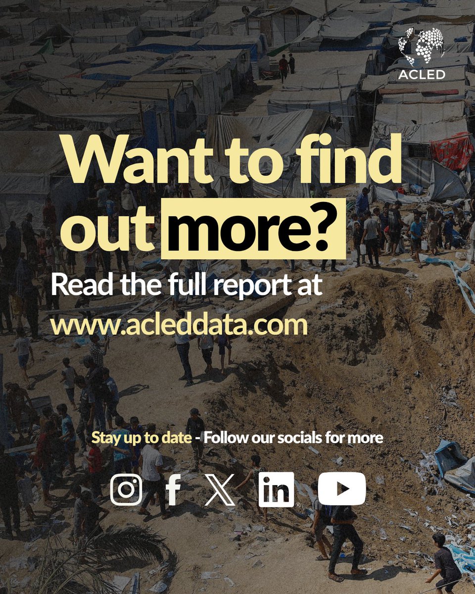 ACLEDINFO's tweet photo. Could US pressure lead Israel to make limited concessions in #Gaza? Explore: https://t.co/YGbYKPp6DJ https://t.co/ih3MMG93Ky