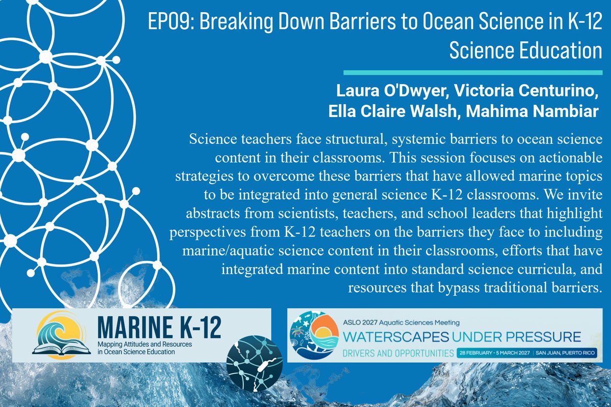 MicrobialPlanet's tweet photo. 📣 Does your research focus on overcoming barriers to including aquatic science content in K-12 classrooms? If so, apply to C-CoMP Session EP09 at #ASLO27 @aslo_org by 9/15! Full session descriptions are here: https://t.co/hcP8ojqSKK. https://t.co/dteb97eEIu