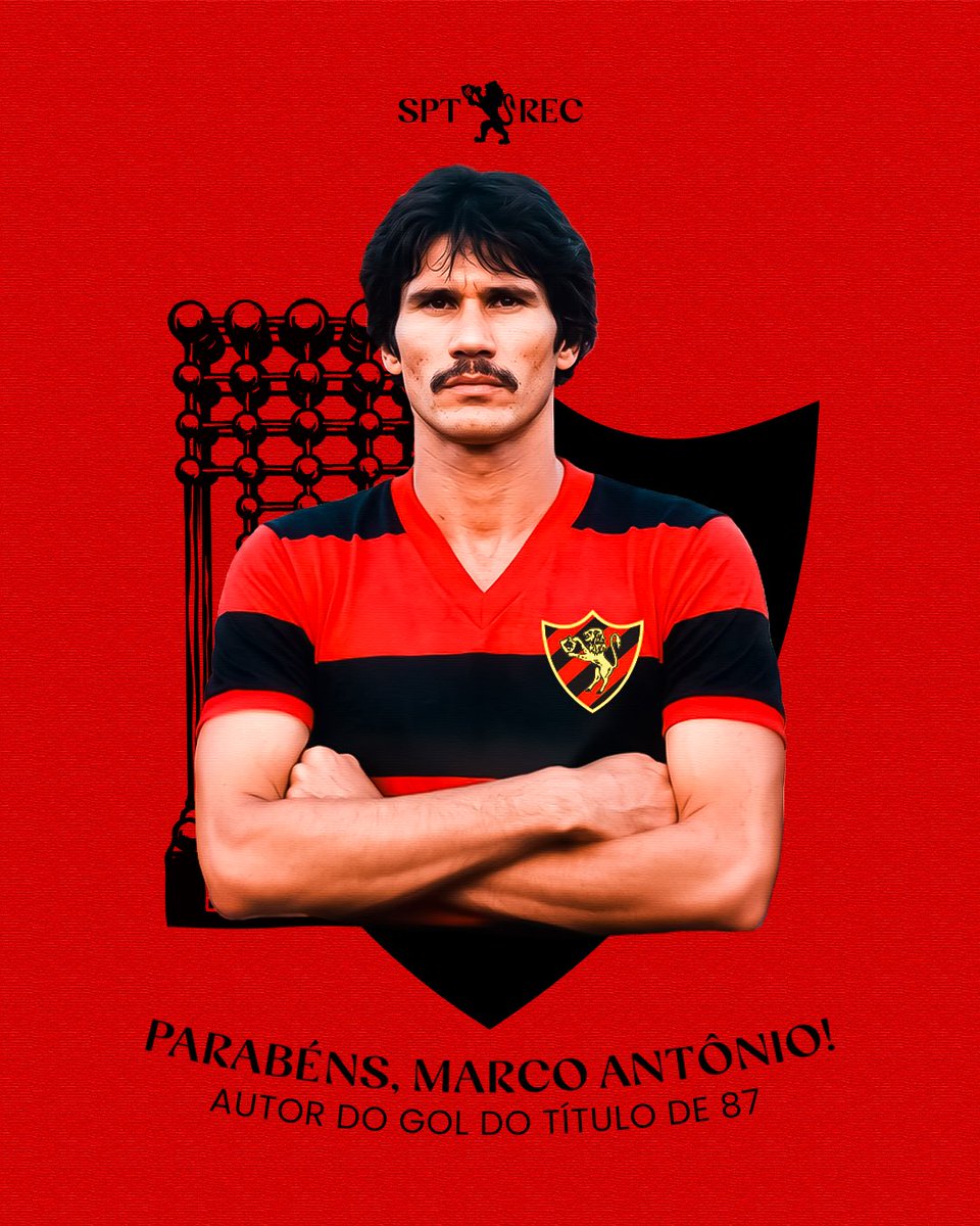 sportrecife's tweet photo. Hoje é aniversário de Marco Antônio, uma das grandes lideranças do título do Campeonato Brasileiro de 1987 e autor de um dos gols mais importantes da história leonina: a cabeçada contra o Guarani, na Ilha do Retiro! 🇧🇷 

Nosso eterno obrigado, carinho e reconhecimento! 🦁 https://t.co/8Cxbdy8CqP