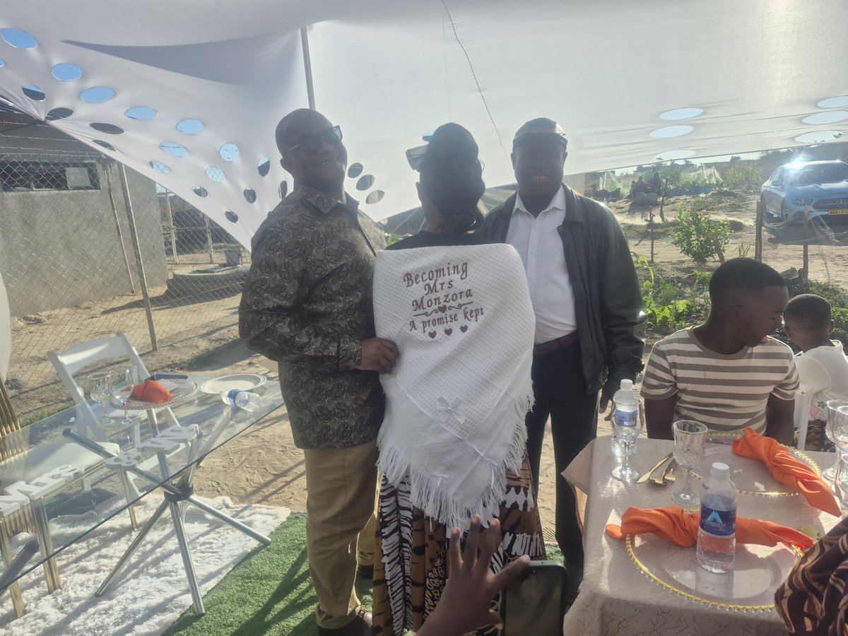 DMwonzora's tweet photo. Congratulations my young brother Charles Mwonzora on your marriage to the beautiful girl from Mtoko. The wedding bells are ringing and in a few days time we will be merrymaking. Thank you for making the family proud. Wishing you &amp; your betrothed the all best! https://t.co/RLpmsFe6gS