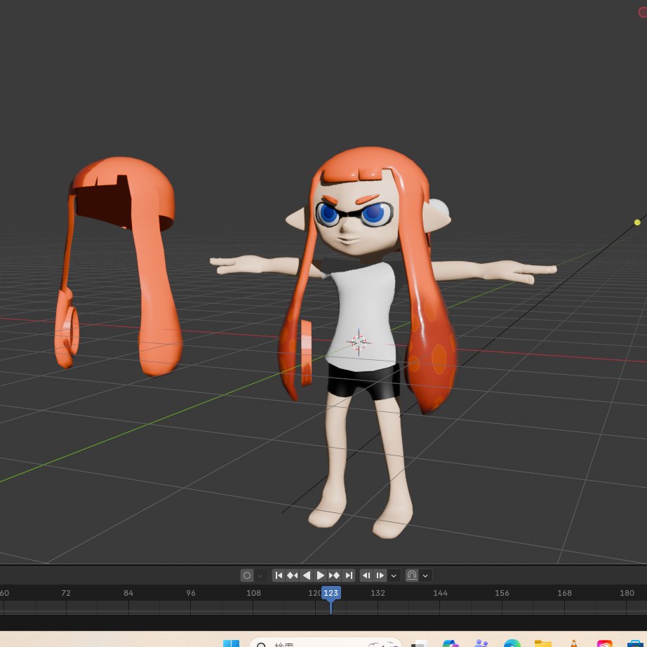 Giuru00's tweet photo. #b3d #3DCG #中学生 #ファンアート #スプラトゥーン #スプラトゥーン3
今スプラトゥーンのファンアート作ってます！
まだ途中です！
目と目の黒ブチや体、服、肌の質感や色はまだ仮です！
髪の毛は内側と後ろがまだ途中です
顔のバランスを作るのが凄く難しかったです！
唇の形がうまくいったと思う！ https://t.co/W1XaR7chYz