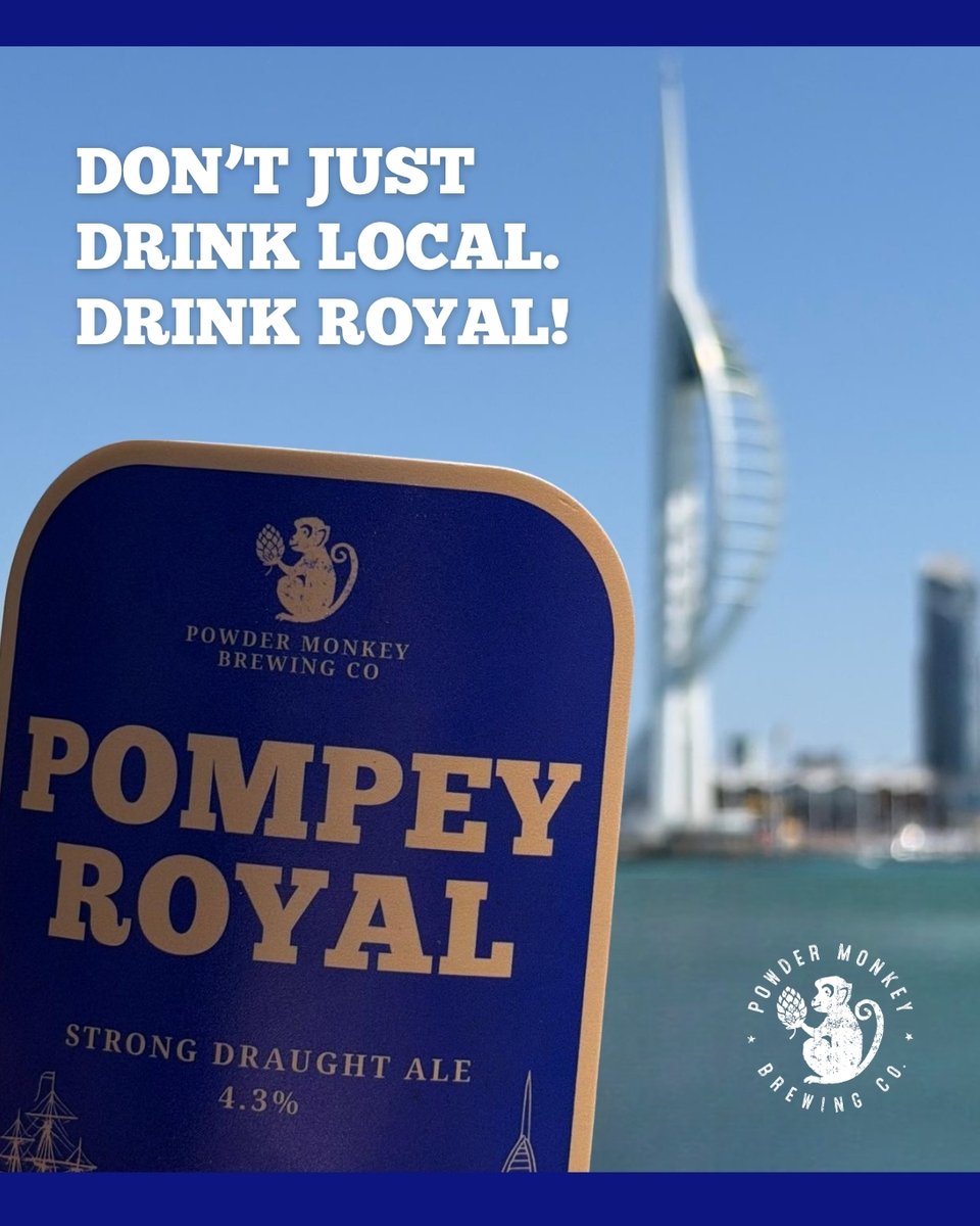 PMBrewCo's tweet photo. Don’t just drink local. Drink Royal 🍺
Know a pub in Portsmouth or the surrounding area that should be pouring Pompey Royal?
Tag your local below and let’s get it  on the bar! 👇
Every pint sold helps Pompey in the Community, the official charity of Portsmouth Football Club 💙 https://t.co/XMRMtZk2RI