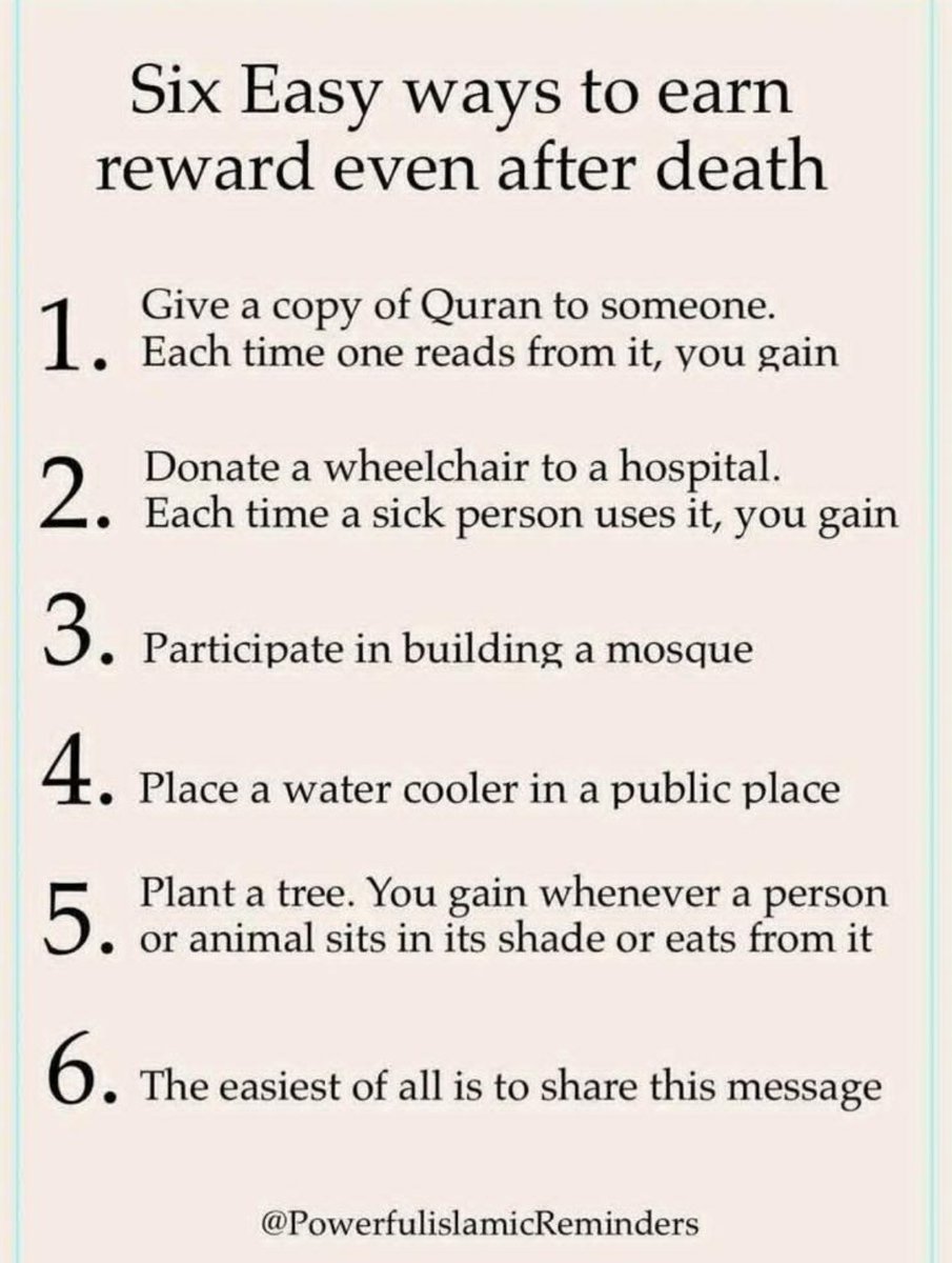 salahudeen33's tweet photo. 6 Easy Ways To Earn Reward Even After Death https://t.co/osWRz2oyJf