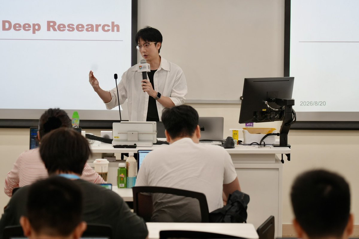 hkudatascience's tweet photo. Bright sunshine marked the beginning of a vibrant journey of learning and exchange at the IDS Summer Workshop 2026 with Prof Chao Huang @huang_chao4969!
 
#HKU #HKUIDS #DataScience #AI #AIAgents #SummerWorkshop https://t.co/Mr3ekT5g0c