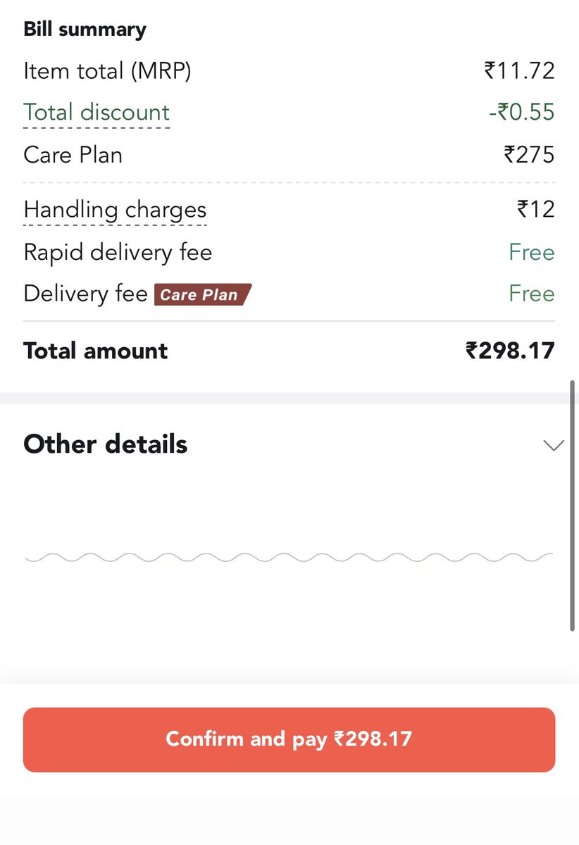 AplhaBeta's tweet photo. @tata_neu @1mgOfficial  I’m already a care plan member, however ₹275 are automatically getting added to my cart value under care membership head.. I need to order medicines on priority however your shitty chat support doesn’t have humans to understand the issue https://t.co/XHNMBbLsDm