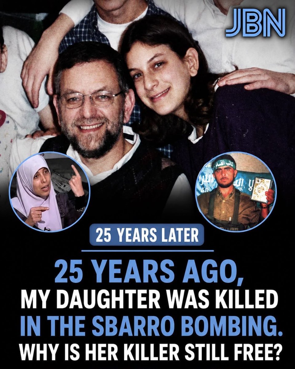 PugnatorLucis's tweet photo. For 25 years @RHCJO protected a MASS MURDERER TERRORIST. Why?
Why has @amnesty not demanded she face justice?
Why has @hrw not asked she be extradited to @Israel for justice to be served?
@arnoldroth demanded justice for his daughter #MalkiRoth in vain. Nobody heard.
Why? https://t.co/pRiogFCwoh