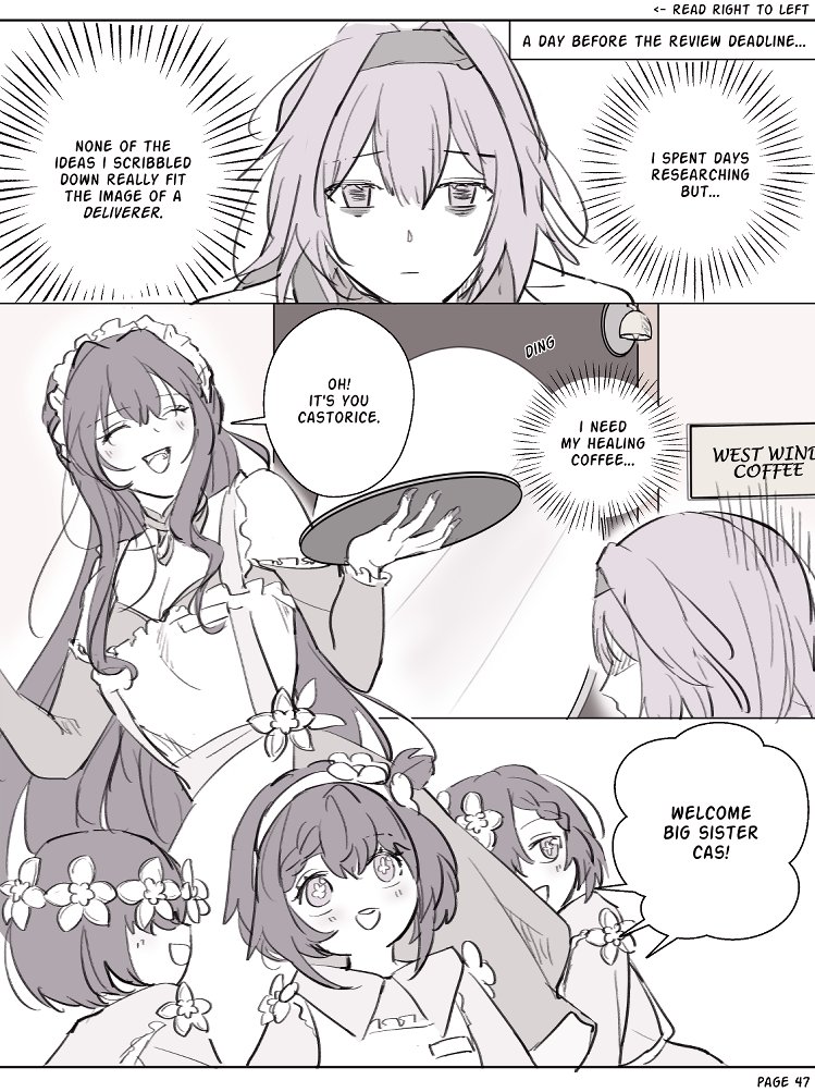 wwuphai's tweet photo. [I got hired by my 2D husband?!] myph      
-The Deliverer 
pages46~49 https://t.co/UMIsCWAs8d