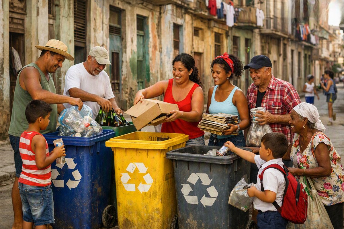 JorgeLTamayoD's tweet photo. #Reciclar es vivir con conciencia. Es darse cuenta que lo que tiramos puede volver a servi. No hace falta ser experto: basta con ganas de cuidar lo nuestro. Cuando reciclamos, decimos que queremos un barrio limpio, una #Cuba fuerte y un futuro con menos basura y más vida. 🌱✨ https://t.co/J1qqvkIMxC