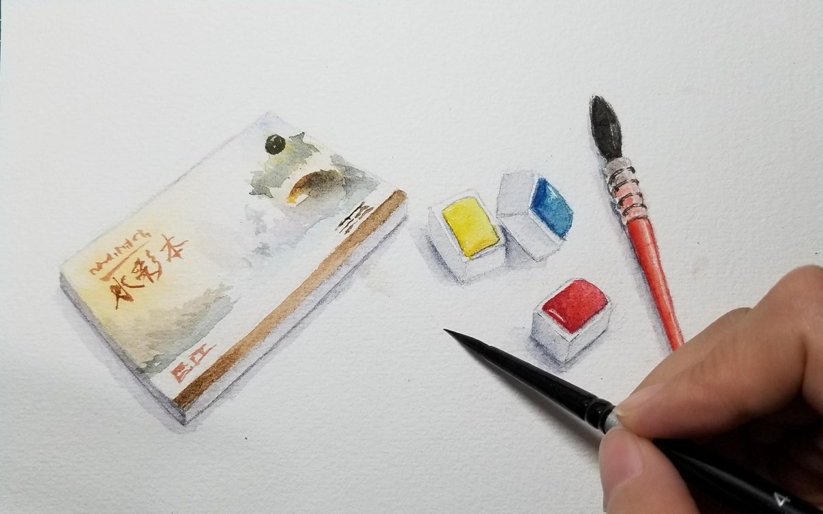 starzone16's tweet photo. Tired of scrolling Try 10 mins a day of watercolor doodling! No fancy skills needed—just grab a cheap brush u0026 paper to color small, fun things. Creativity doesn’t have to be hard! https://t.co/EpA7gRAw7Q
