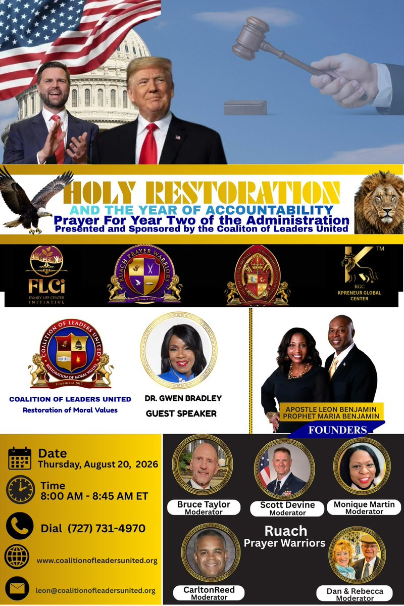 LeonBenjam44024's tweet photo. Breaking:  National Prayer Call Replay - Dr. Gwen Bradley - Coming Into Alignment with God and His Word! https://t.co/zFt83QgD0Z https://t.co/7qdlyfzG5K